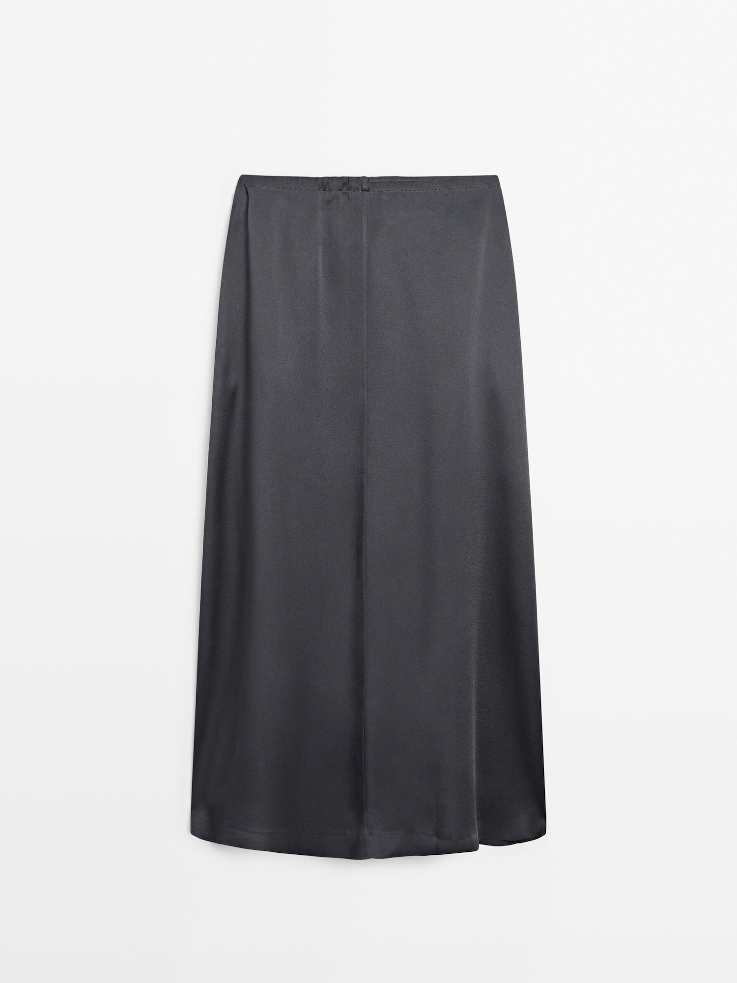 Satin midi skirt | Massimo Dutti UK