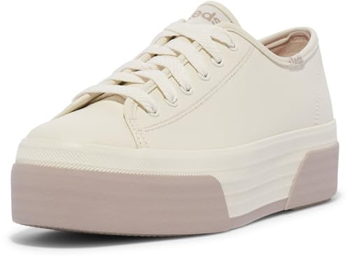 Amazon.com | Keds Triple Up Leather, Sneaker Womens, White Leather, 7 Medium | Fashion Sneakers | Amazon (US)