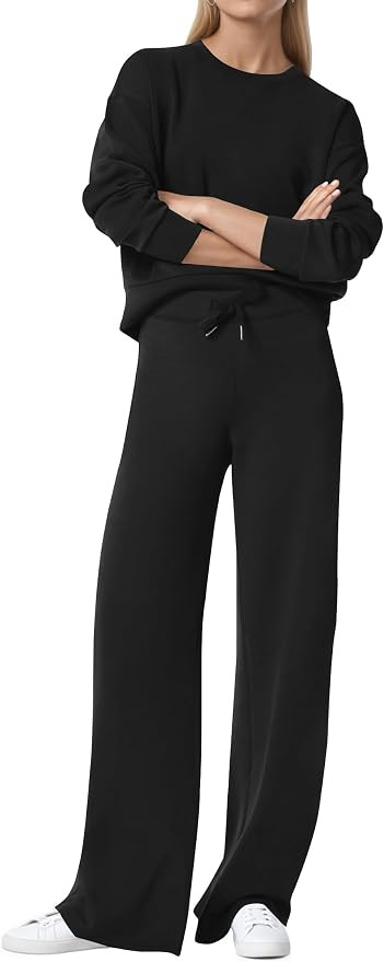 Womens 2 Piece Lounge Sets Wide Leg Tracksuit Casual Sweatsuits Matching Set 2025 Fall Clothes Tr... | Amazon (US)