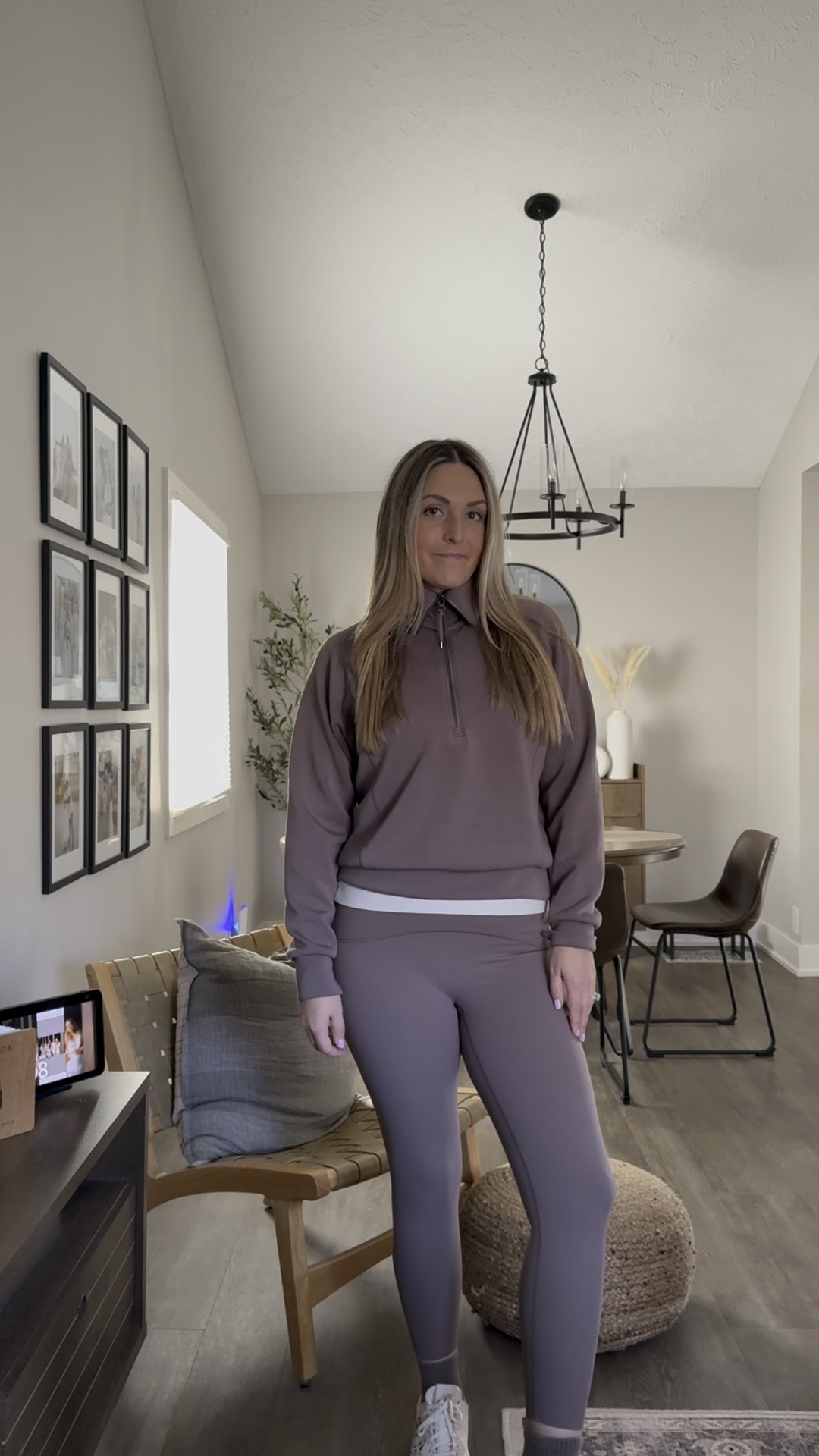 Spanx matching set!  Love this color so much!  Booty boost leggings - sized up to large. Half zip pullover in TTS medium! 

Loungewear, athleisure wear, workout wear, activewearr
#spanx 

#LTKFitness #LTKStyleTip #LTKActive