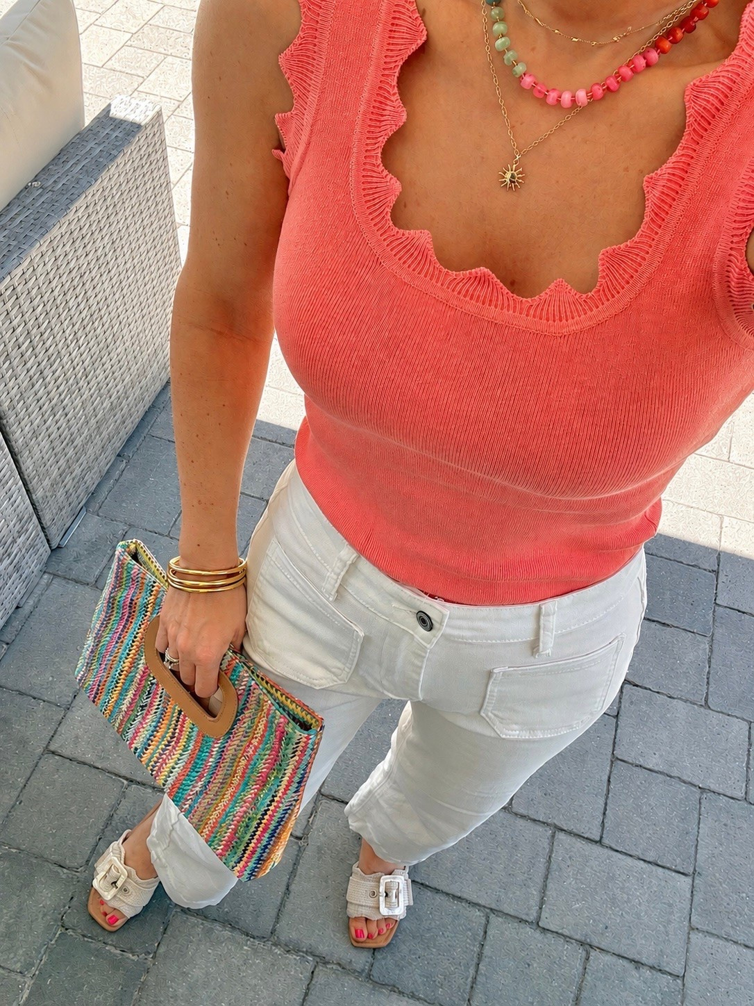 Super cute knit tank! 💕 Works with a regular bra! (tts, s) Love these cropped jeans too! Look like Antho! (tts, s)

#LTKootd #LTKgrwm #LTKOver40
