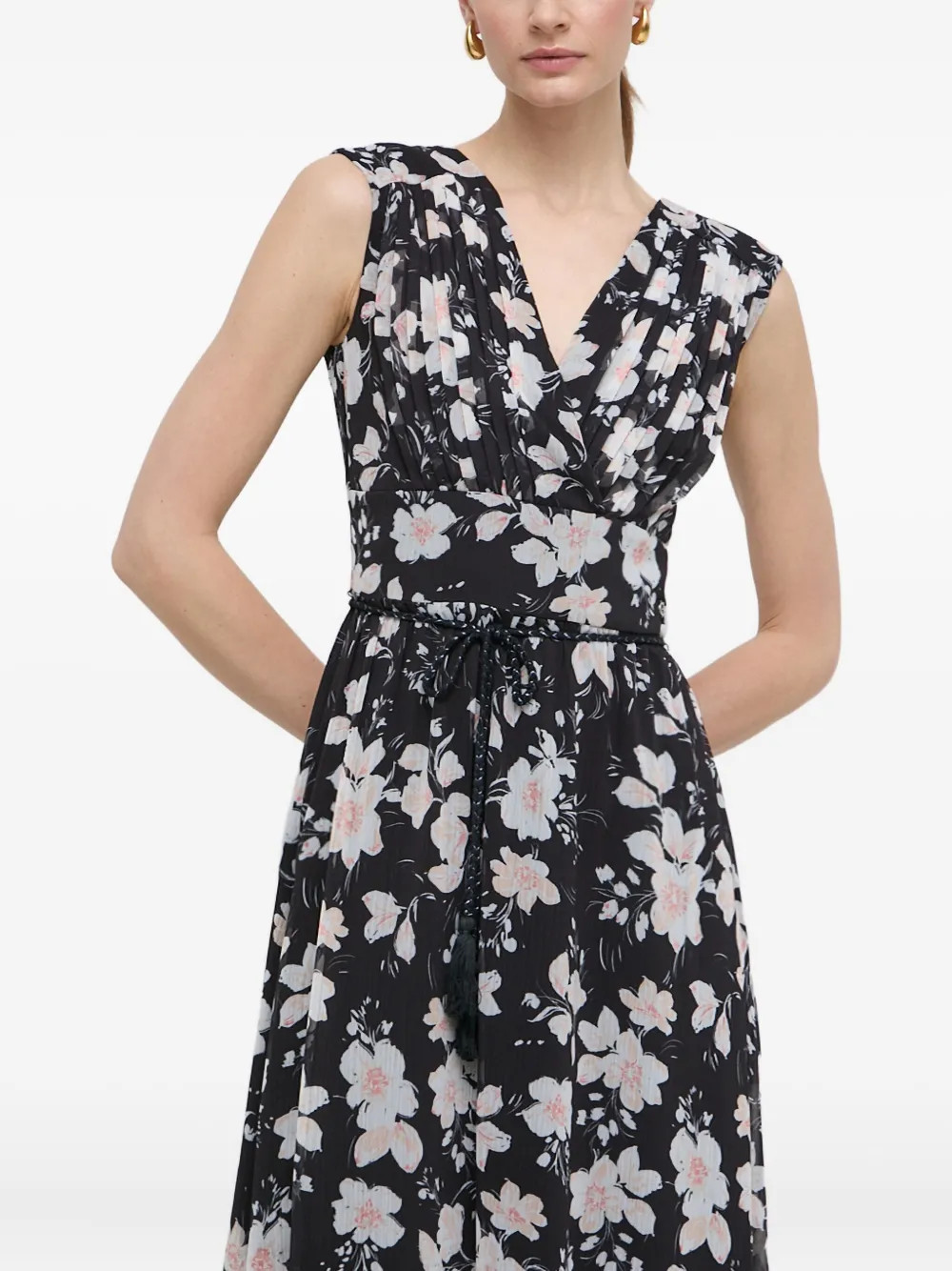 GUESS USA floral tie dress - Black | Farfetch Global