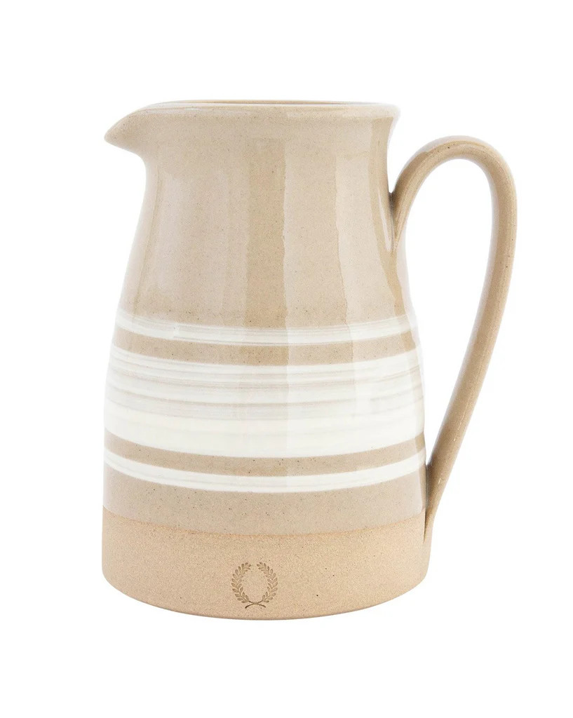 Tan Striped Pitcher | McGee & Co.