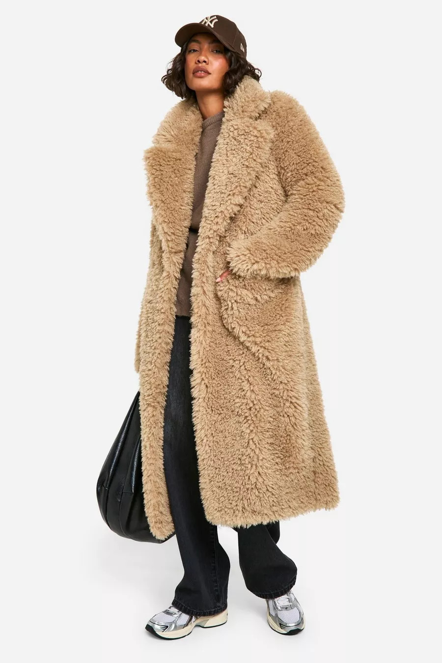 Tall Teddy Midi Faux Fur Coat | boohoo (US & Canada)