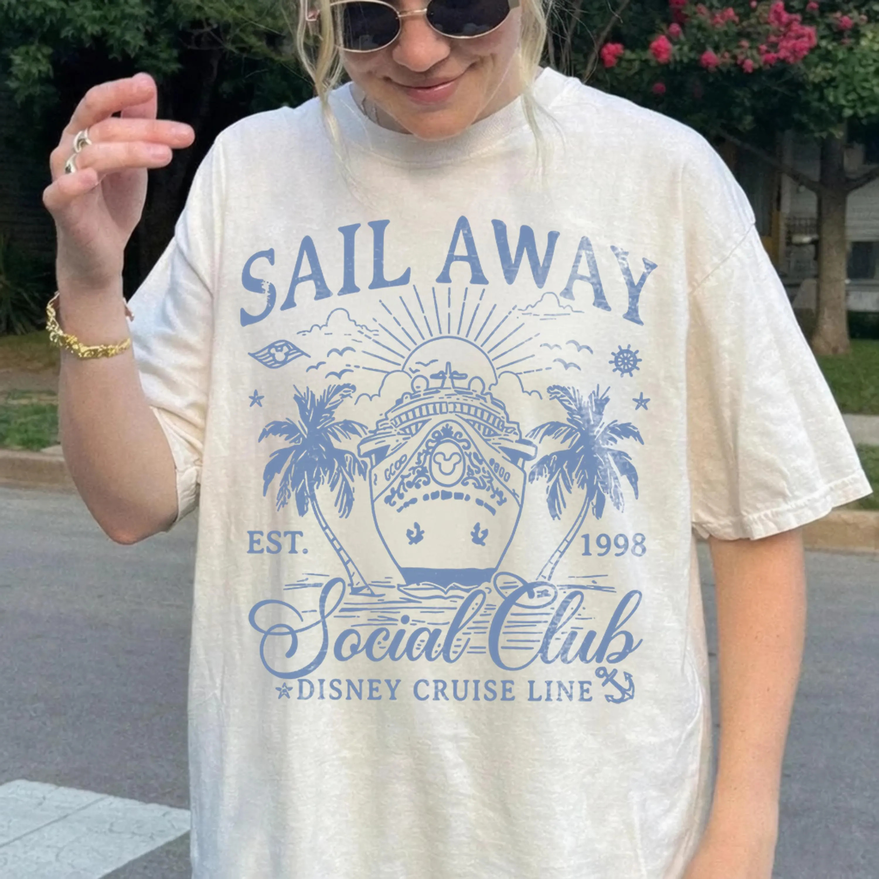 Retro Disney Cruise Shirt, Sail Away Social Club Tee, Disney Cruise Line Family Cruise Vacation Matching Shirt, Disney Wish Dream Wonder | Etsy (Global)