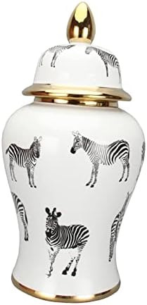 Generic Ginger Jar Decor Decorative Vases Ceramic Jar with Lid Vase for Flowers, 36x18CM | Amazon (US)