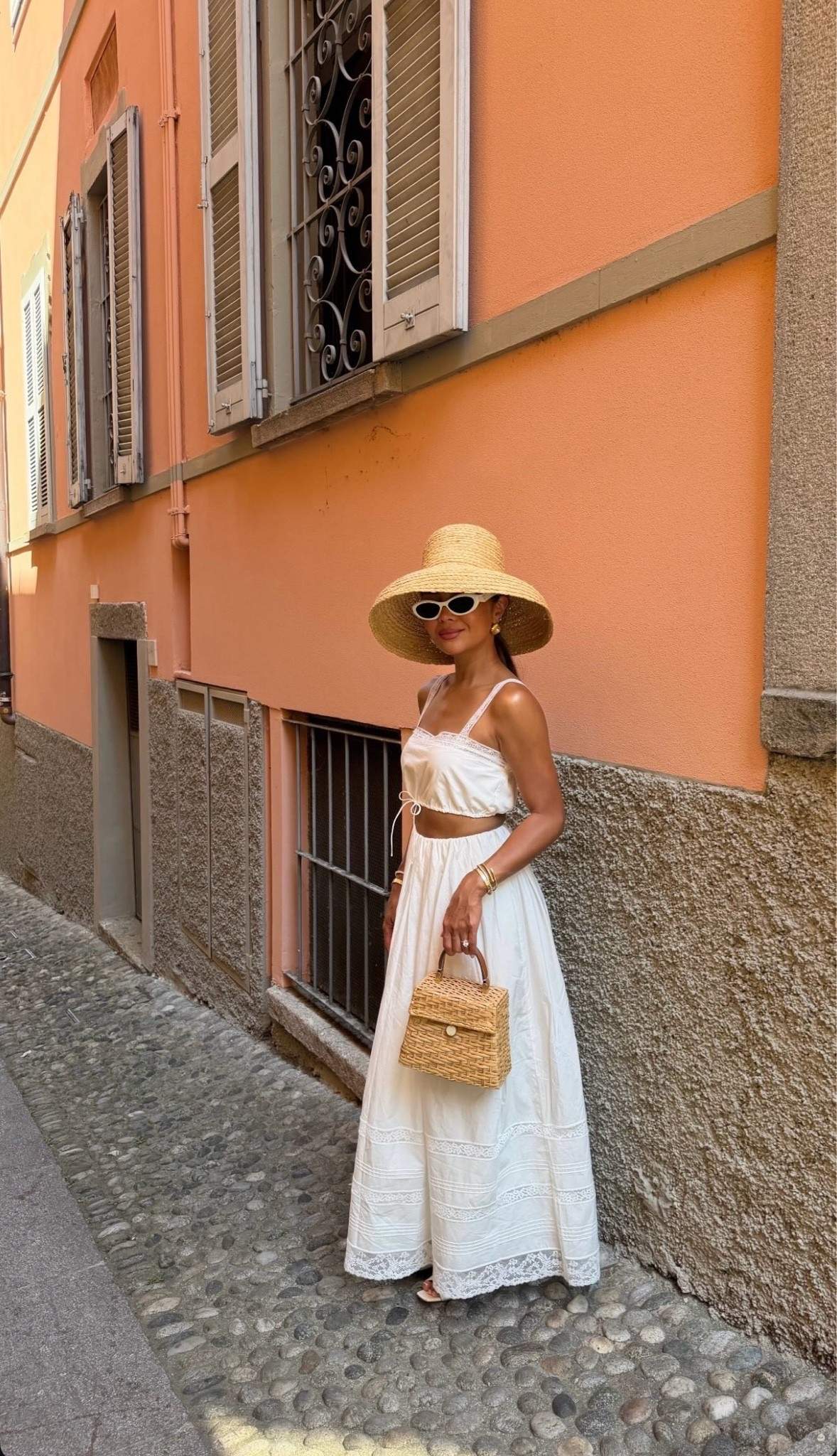 Casual Chic daytime outfit in Italy
Wearing size XXS in both top and skirt
Hat is old from Dissh

#LTKootd #LTKTravel #LTKPetite
