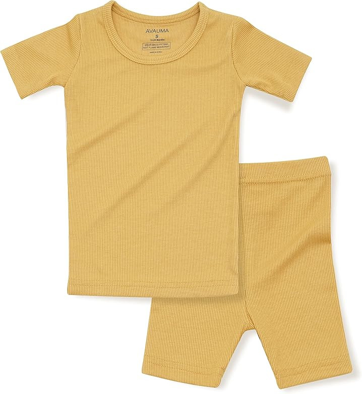 AVAUMA Baby Boys Girls Pajama Set Kids Toddler Snug fit Ribbed Sleepwear pjs for Daily Life Style | Amazon (US)
