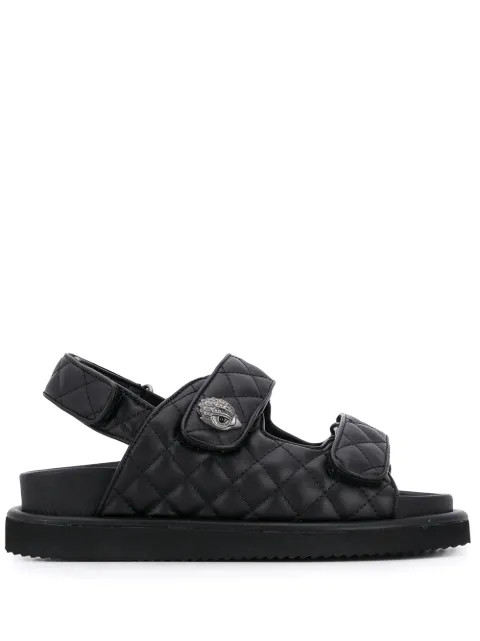 Kurt Geiger London Orson Quilted Sandals - Farfetch | Farfetch Global