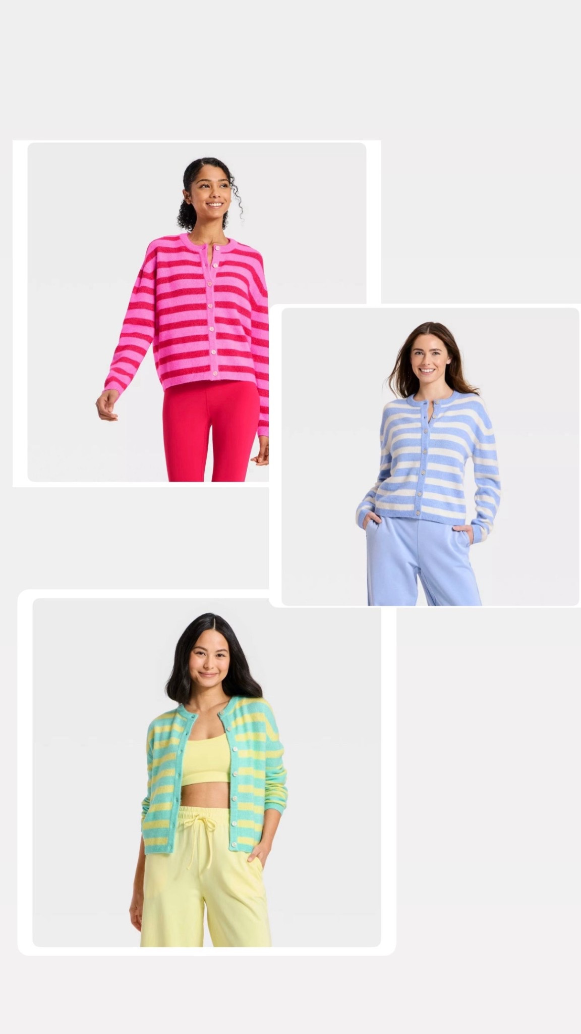 $35 striped cardis!! 