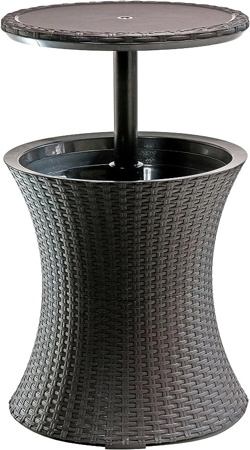 Keter Pacific Cool Bar Outdoor Patio Furniture and Hot Tub Side Table with 7.5 Gallon Beer and Wi... | Amazon (US)
