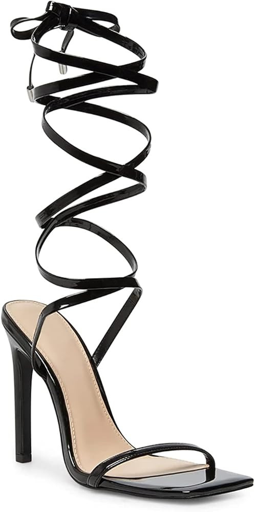 Ermonn Womens Strappy Lace Up Square Open Toe Stiletto Heeled Sandals High HeeIs Criss-Cross Summ... | Amazon (US)