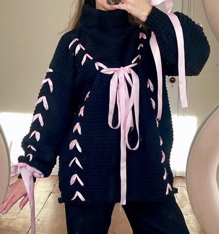 Pink ribbon sweater and For Love and Lemons dupe!! Under $30 and great quality! 

Shein, shein outfit, shein haul, cute sweater, ribbon sweater 

#LTKfindsunder50 #LTKsalealert #LTKfindsunder100