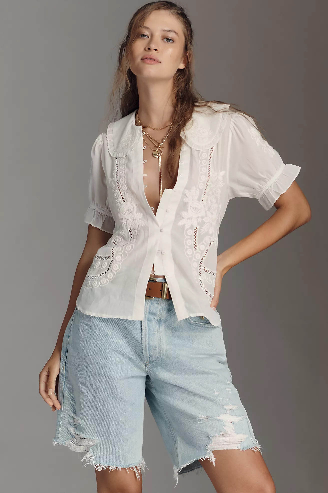 The Keira Blouse by Pilcro | Anthropologie (US)
