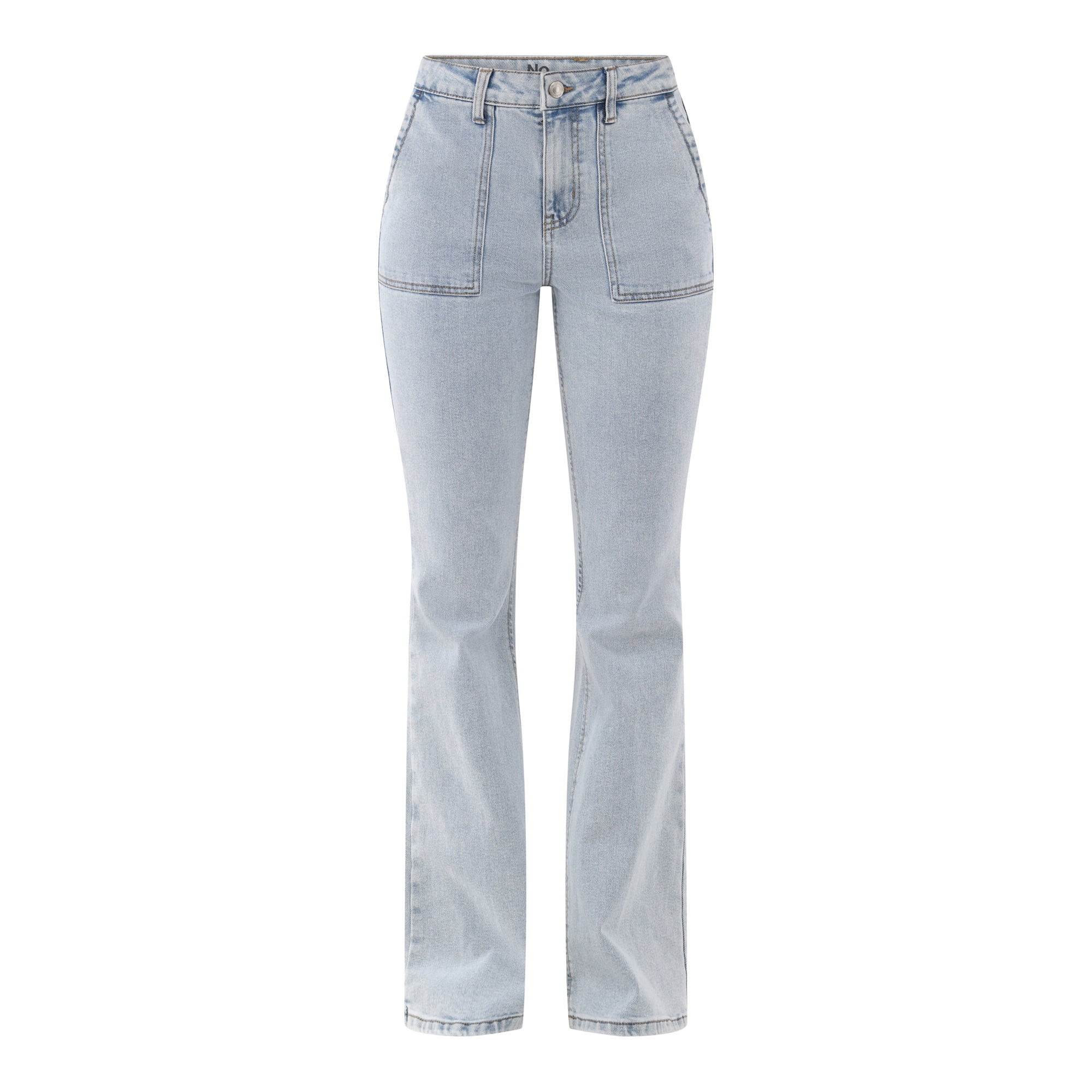 No Boundaries Mid Rise Porkchop Flare Pants, Sizes 00-18, Women's | Walmart (US)