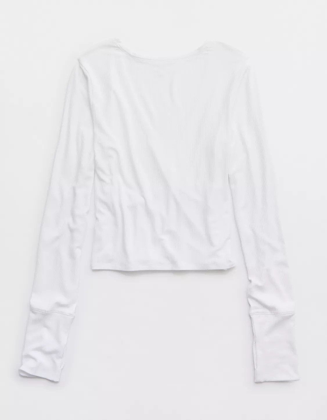 OFFLINE By Aerie Thumbs Up Ribbed Wrap Top | Aerie