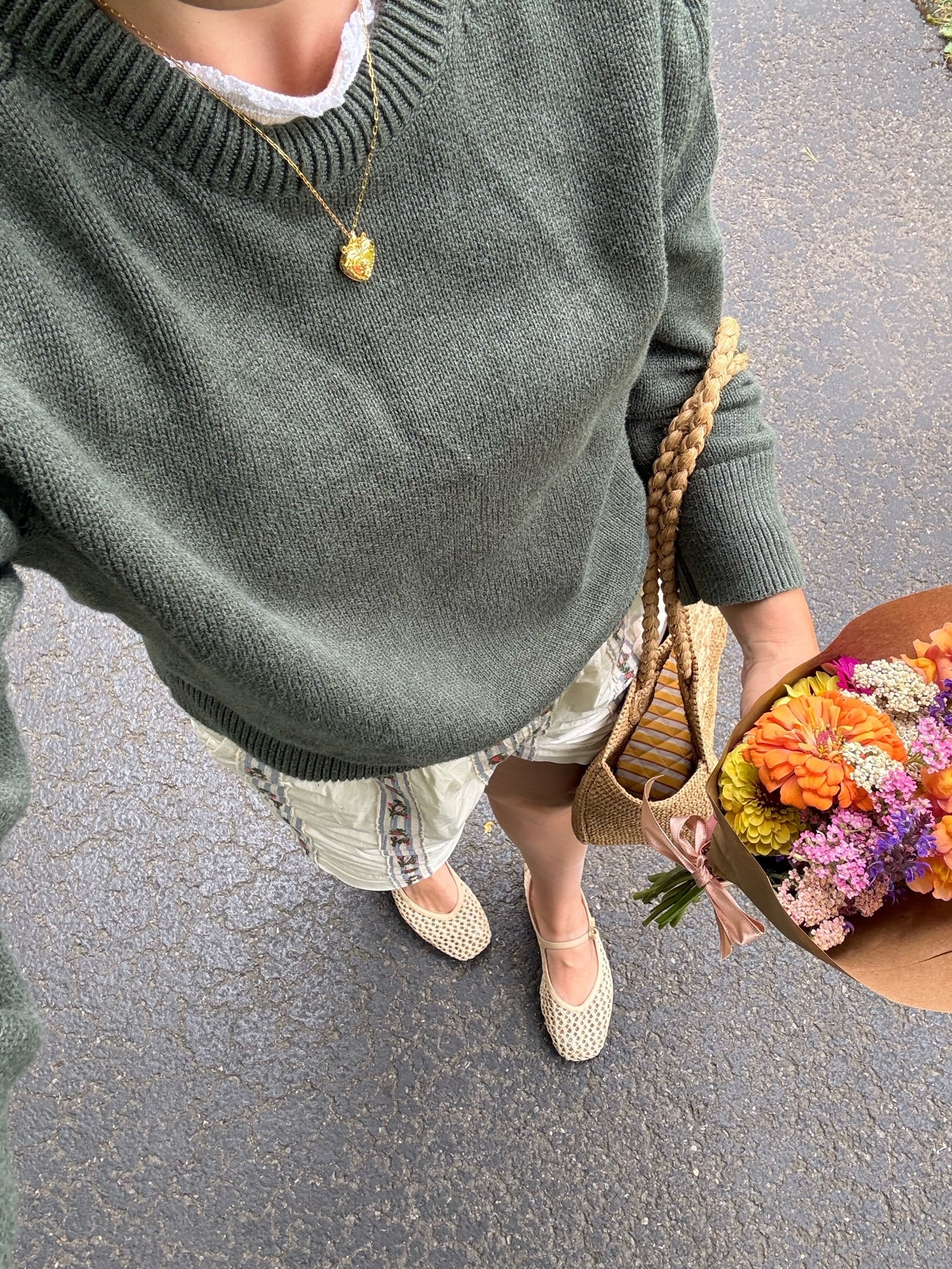 Summer outfit, woven flats, basket bag, heart locket, affordable locket, printed soft shorts, cozy, chic, French girl

#LTKootd #LTKmomlife #LTKSeasonal
