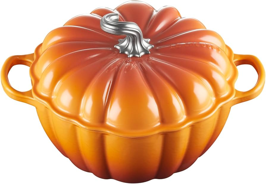 Le Creuset Enameled Cast Iron Figural Pumpkin Cocotte, 4 qt., Persimmon | Amazon (US)