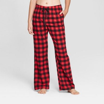 Women's Plaid Flannel Pajama Pants - Gilligan & O'Malley™ Red | Target