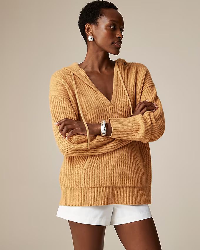 Cashmere thick-knit hoodie | J.Crew US