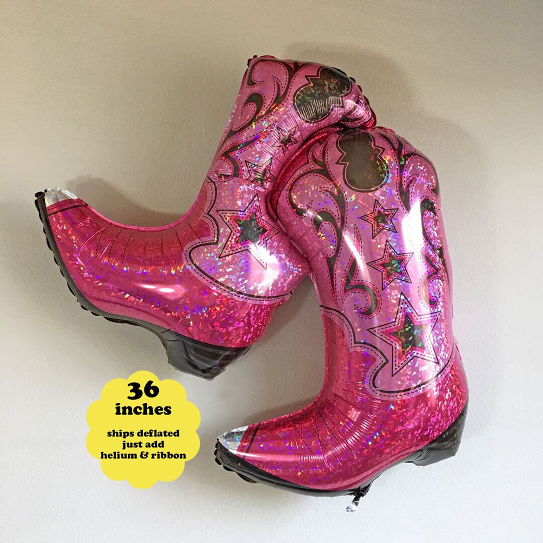 Pink Cowgirl Boots Balloon - 36" Western Party Decorations Cowgirl Birthday Cowgirl Baby Shower B... | Etsy (US)
