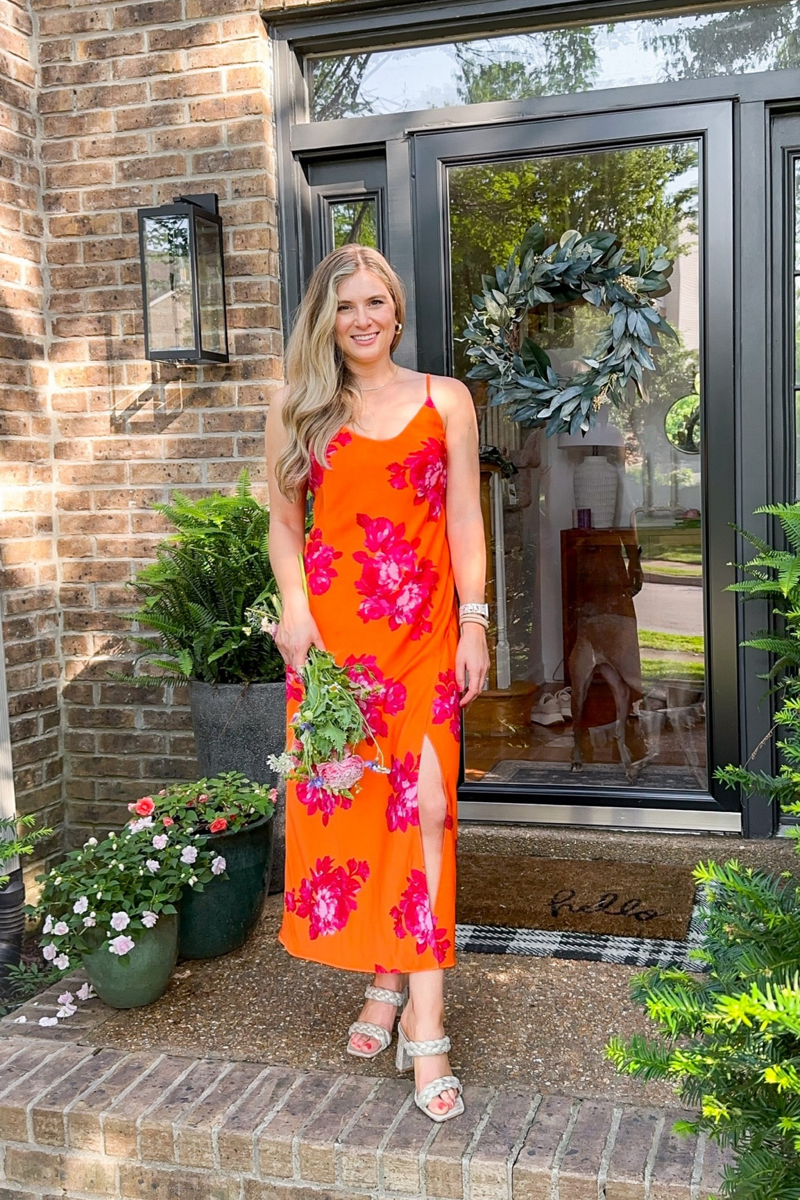daisy maxi dress Barbie x Unique Vintage Plus Size Green Ditzy Daisy Smocked Midi Dress