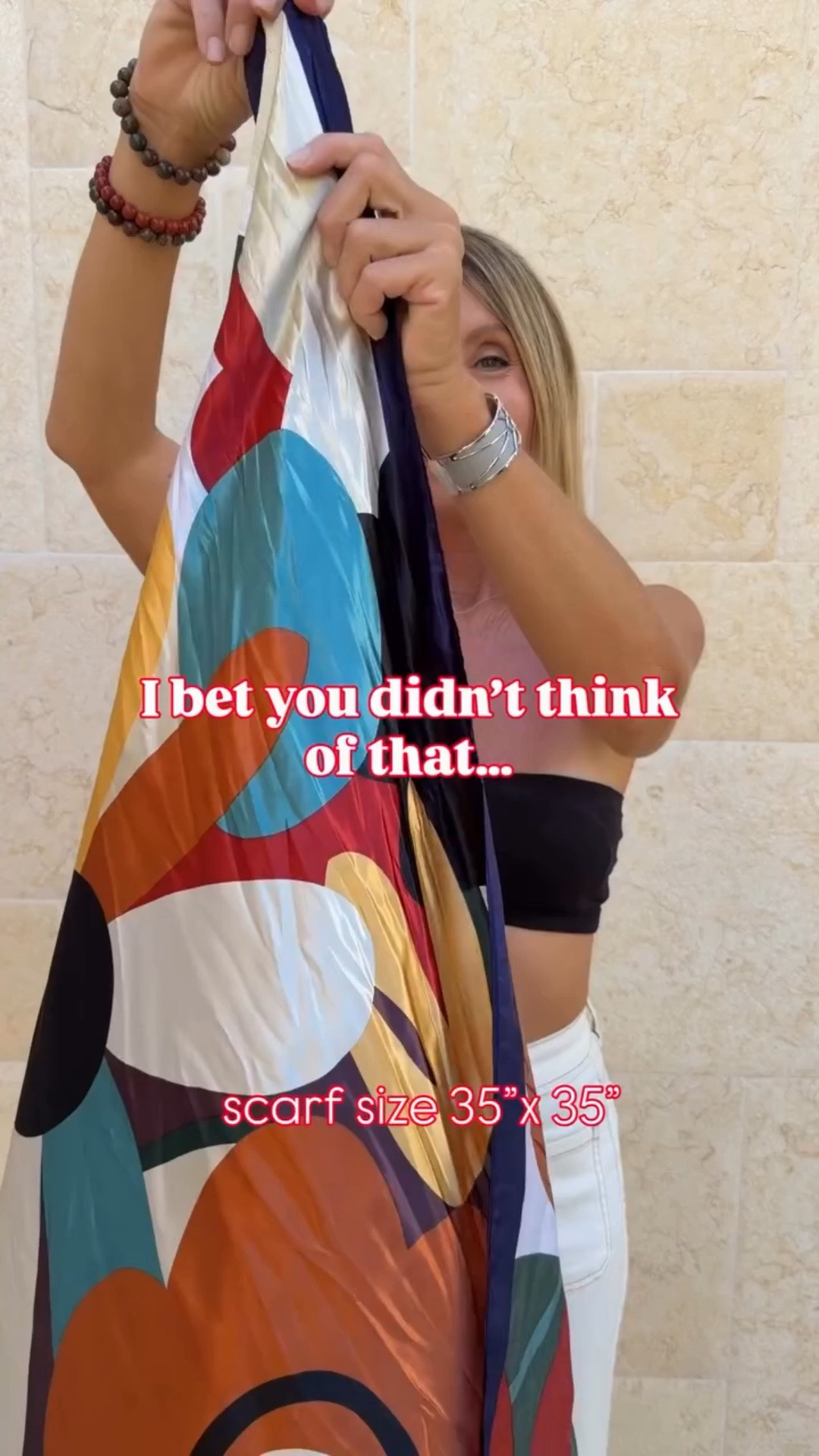 Would you wear this DIY scarf halter top? YES or NO? 👀👇

A scarf + a few cute decorative hair ties = a whole new top! ✨ Add a blazer and you’ve got an easy summer-to-fall look. 🍂

Say OUTFIT and I’ll immediately send you all outfits info 🔗😘 

#scarfhacks #diyfashion #scarves
