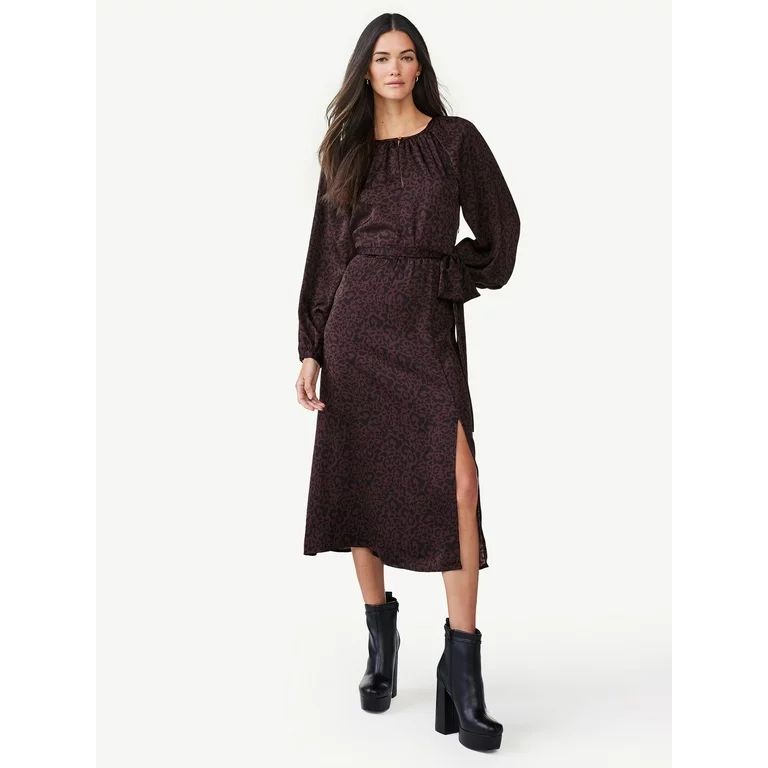 Scoop Women's Satin Raglan Cape Dress, Sizes XS-XXL | Walmart (US)