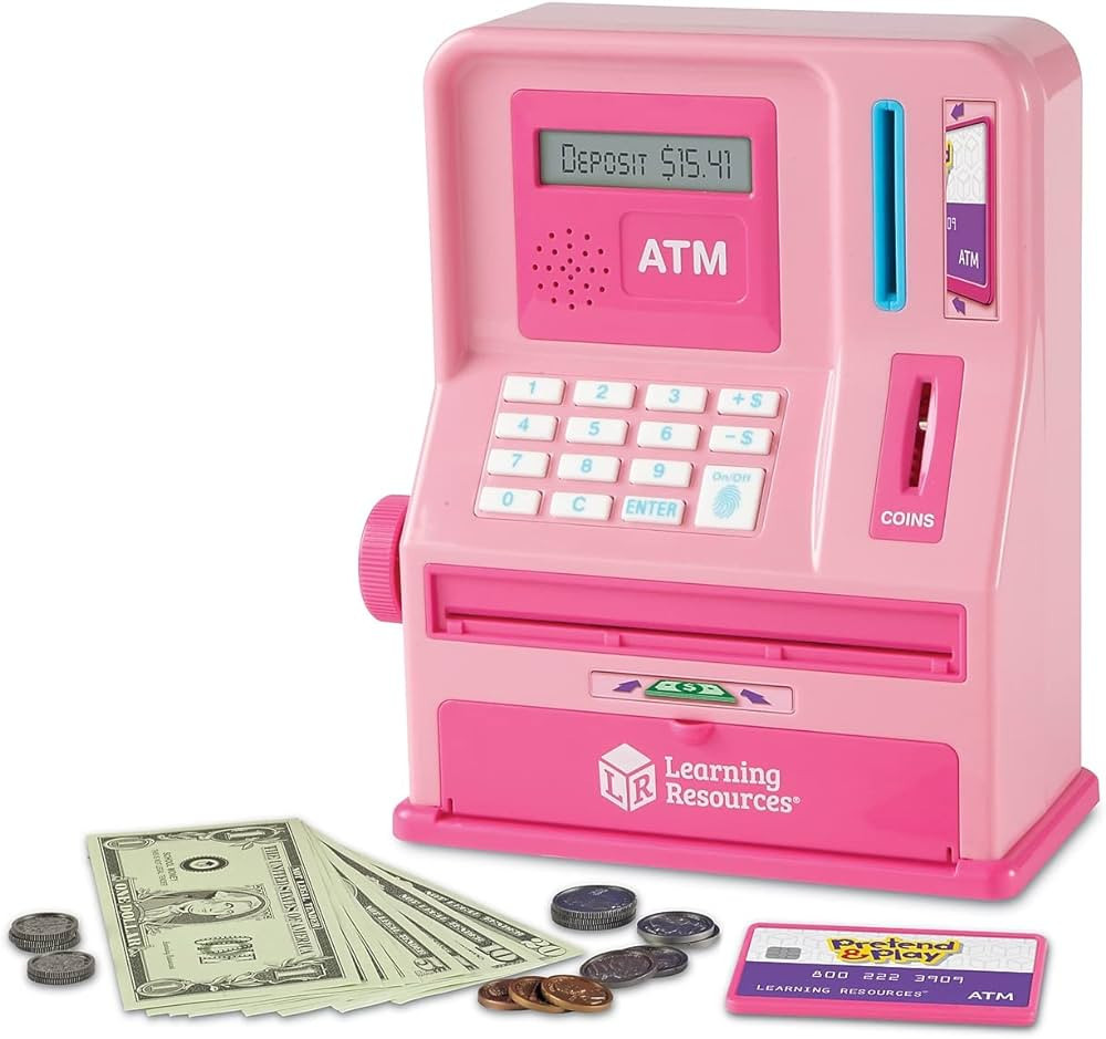 Learning Resources Teaching ATM Bank, Pink, 32 Pieces | Amazon (US)
