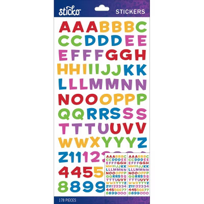 Sticko Alphabet Stickers - Funhouse Small, Multi Metallic, 178pcs | Target