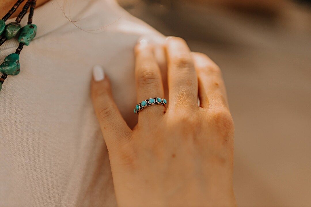 Authentic Multi Stone Turquoise Ring - Etsy | Etsy (US)