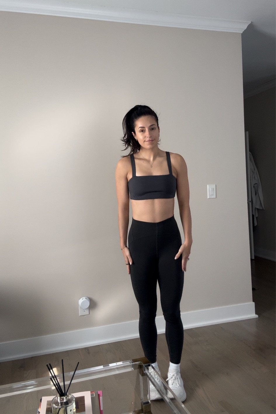 Workout monochromatic set with high white socks is everything you can’t change my mind 👏🏼👏🏼 HOKA SHOES TOO

#LTKActive #LTKstyletip #LTKfitness