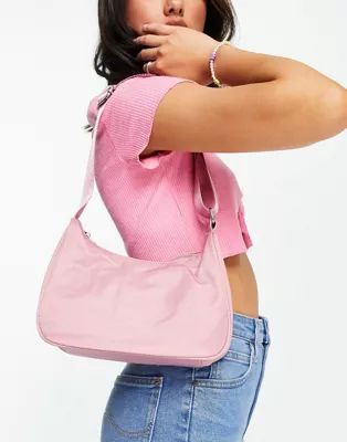 Stradivarius 90's shoulder bag in pink | ASOS (Global)