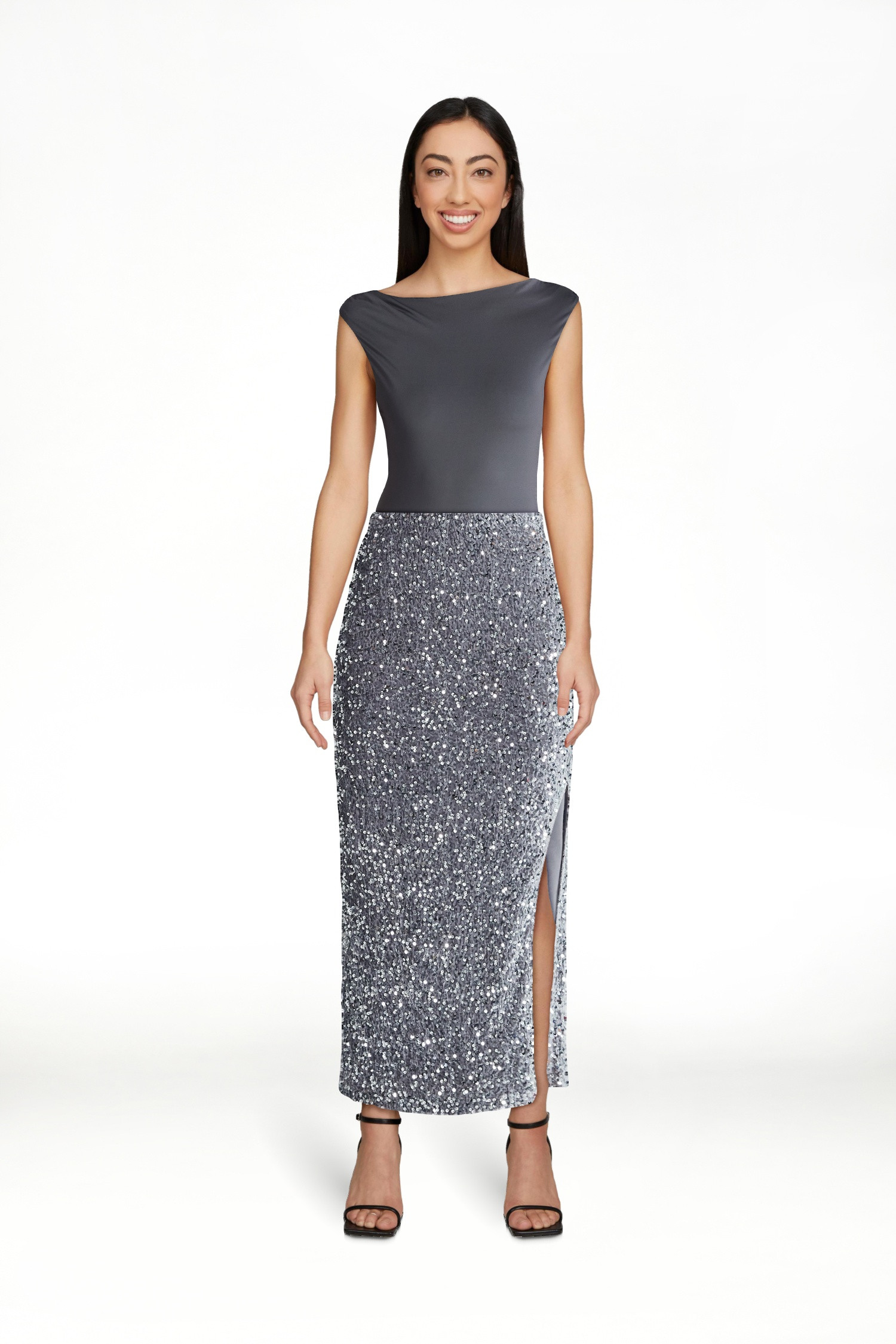 Madden NYC Women's Sequin Velour Maxi Skirt, Sizes XXS-XXL | Walmart (US)