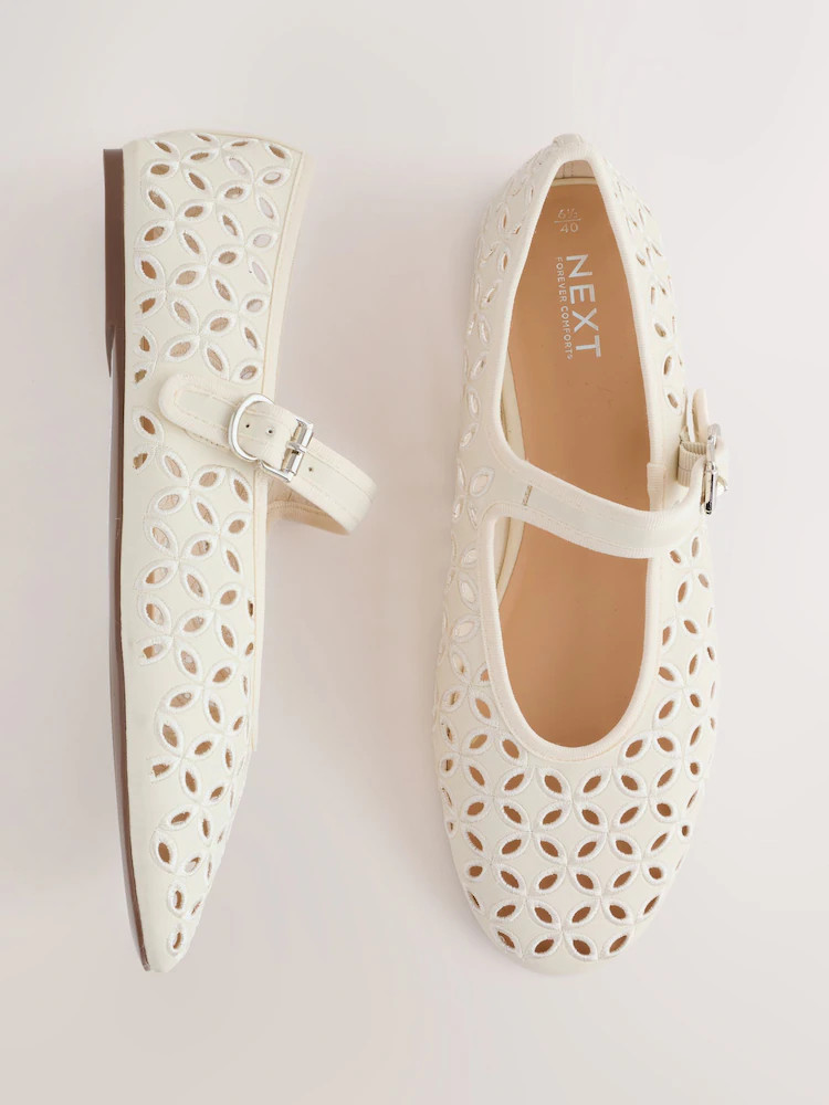Bone Forever Comfort® Broderie Mary Jane Flats | Next US