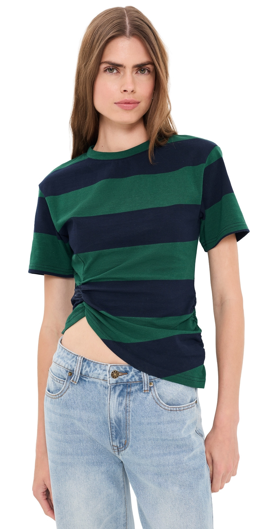 Lioness In Transit Tee Forest Stripe L | Shopbop