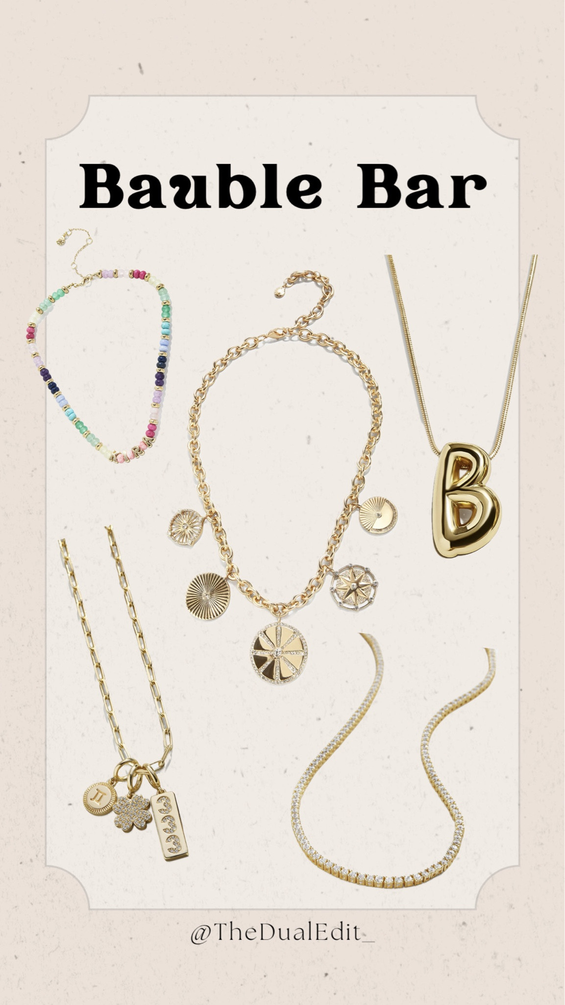 Bauble Bar Sale! 20% off when you buy 2+ necklaces. Love how you can layer and create your own charm necklace! 

#LTKSaleAlert #LTKStyleTip