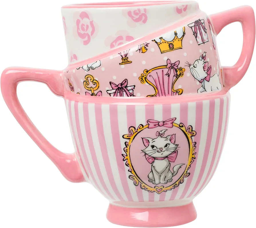 Silver Buffalo Disney The Aristocats Featuring Marie Stacked Teacup 3D Sculpted Ceramic Coffee Mu... | Amazon (US)