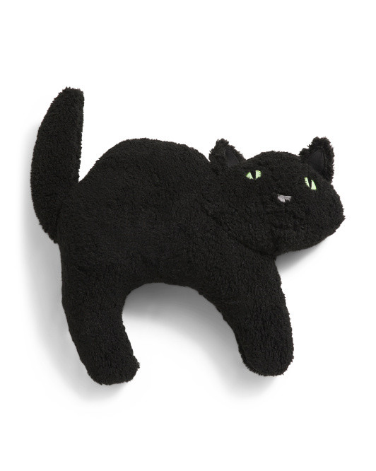 22x22 Shaped 3d Scared Cat Pillow | TJ Maxx