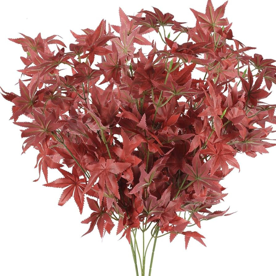 XHXSTORE 3Pcs Fake Maple Shrubs Faux Plastic Bouquets Fall Atificial Plants Simulation Autumn Bus... | Amazon (UK)