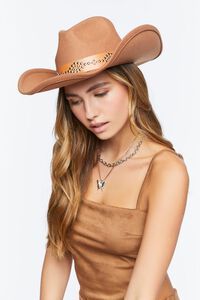 Studded Faux Leather-Trim Cowboy Hat | Forever 21 (US)