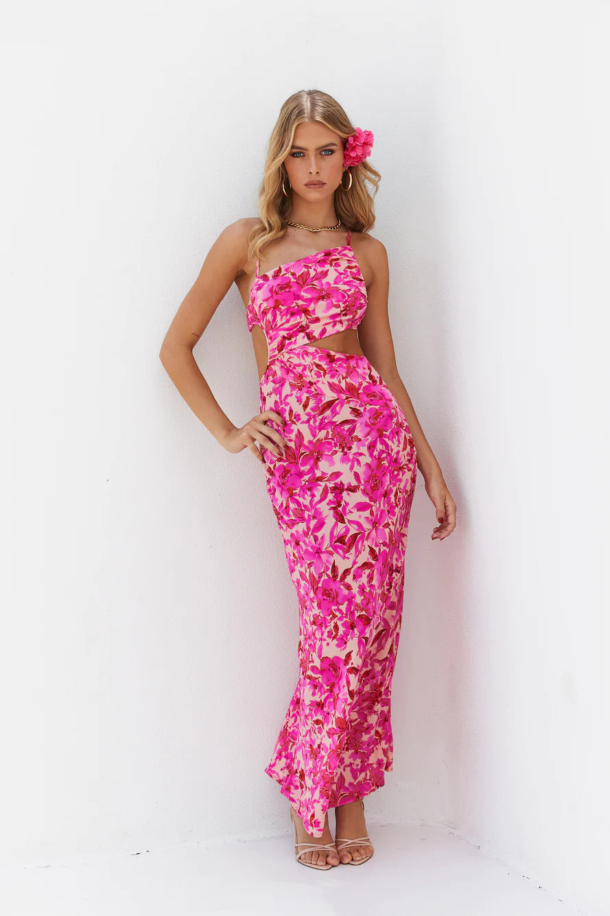 Count It In Midi Dress Pink | Hello Molly (AU)