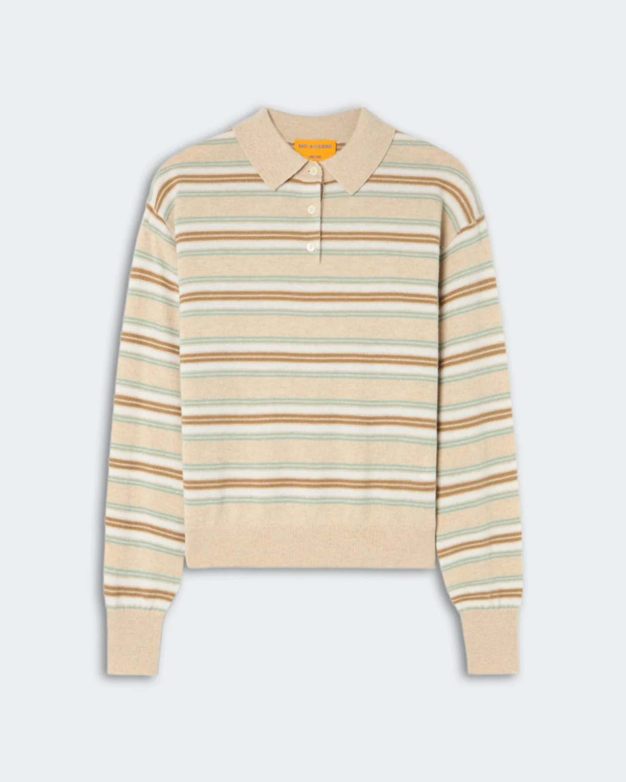 Collegiate Stripe Polo - Sandstone Combo | Guest In Residence