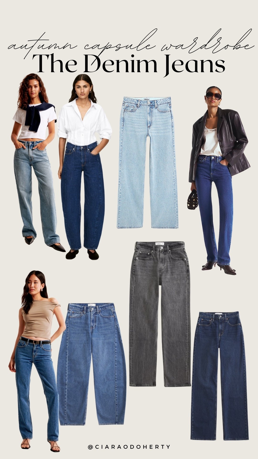 Autumn Capsule Wardrobe: the denim jeans 
Low rise, high rise, mid rise, Abercrombie 

#LTKeurope #LTKireland #LTKautumn