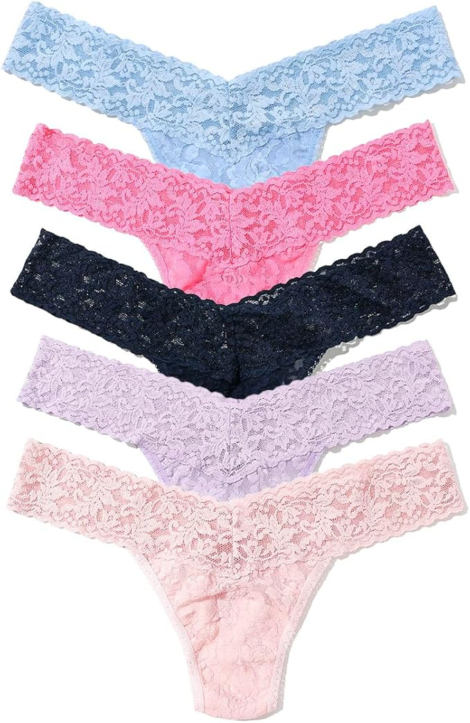 hanky panky - Signature Lace Low Rise Thongs: Summer Edition | One Size 2-12 | Lace Lingerie, Wom... | Amazon (US)