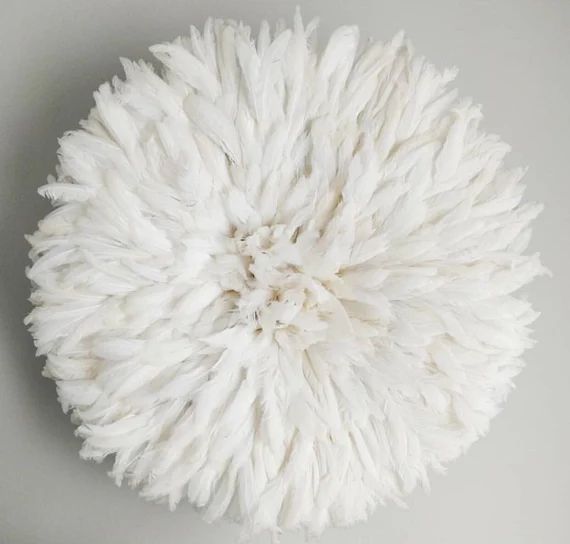 Read the full title
    White Juju Hat - Handmade Wall Decor - Feather Made Juju Hat -  Bamileke ... | Etsy (US)