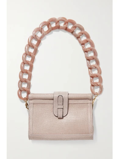 Ximena Kavalekas - Carmen Textured-leather Shoulder Bag - Blush | NET-A-PORTER (US)
