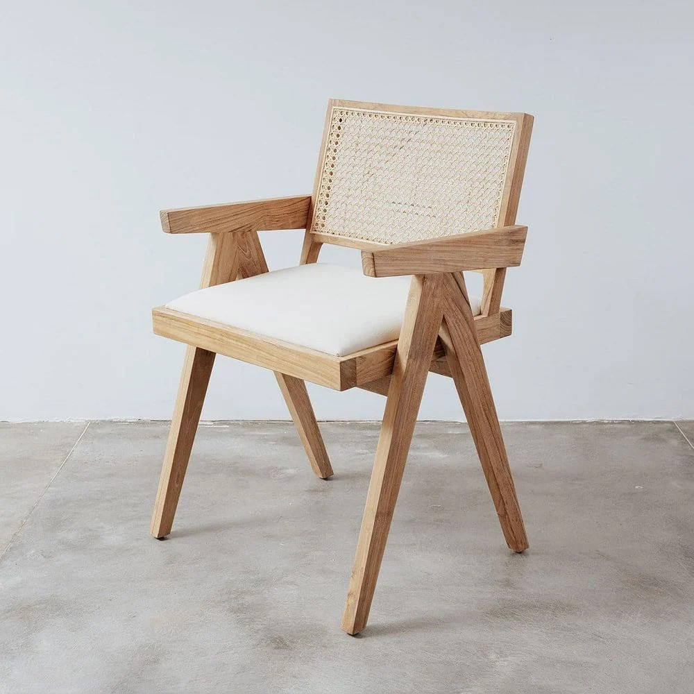 Jeanneret Armchair with Seat Pad | France and Son