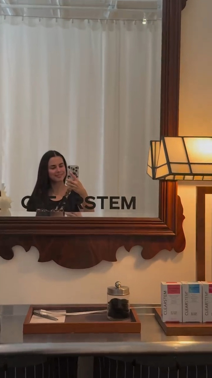 Clearstem Facial details! 👇🏻

- first my skin was deeply and thoroughly double cleansed with GENTLECLEAN (this also combined massage, which felt amazing)
- Then the esthetician did light exfoliation with the DIAMOND BUFF tool, followed by some exctractions
- Facial massage was next, with a generous amount of GOLDENHOUR, which was my favorite part of the facial, as this facial oil has a wonderful watermelon scent and the message itself felt so relaxing and rejuvenating
- My face was then cleansed with a warm towel, and then my favorite Clearstem serum CELLRENEW was applied
- This was followed by 10 minutes of blue & red light therapy along with an incredible hand & arm massage
- Afterward the esthetician applied BRIGHTEYES eye gel all over my eyelids and under the eyes, HYDRABERRY all over my face for soothing, LIPS&CUTES on my lips, and YOUARESUNSHINE for SPF protection

My skin has never felt smoother, clearer and more glowing, and I experienced zero breakouts, irritation or purging! That’s the power of amazing products without pore cloggers. Thank you so much for having me on this special day @clearstemskincare and @spencers.spa 

Want to do your own Clearstem facial at home? Now you can try it yourself and save 15% off these products with my code GREENBOOTLIFE. I will save all the products under “Acne Safe Clearstem Facial” on my @shopmy.

#acnesafe #facial #acnefacial #acnesafefacial #acnesafeskincare #acnetok #bestfacialnyc #spencersspa