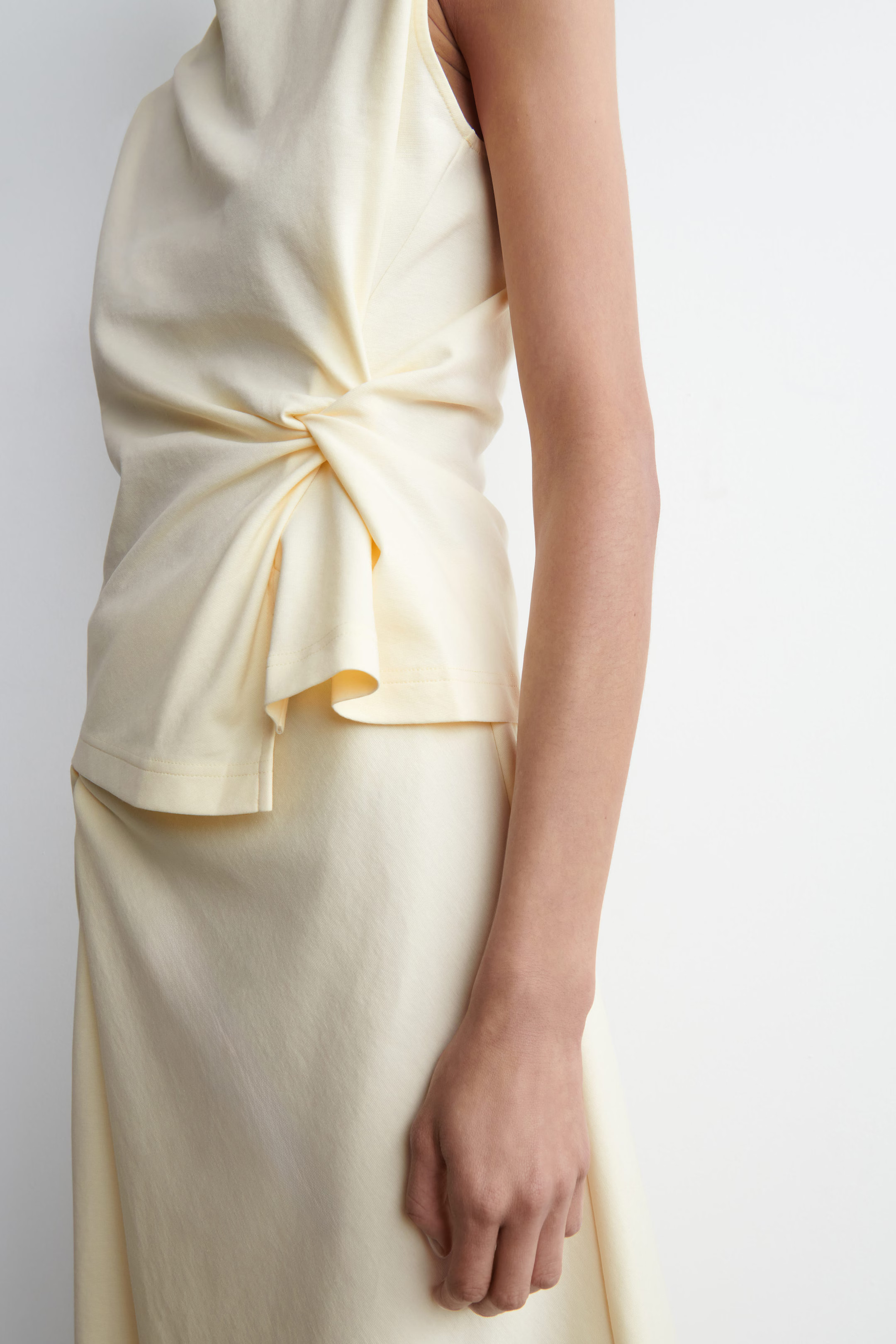 TWIST-DETAIL TOP - BUTTER YELLOW | COS UK